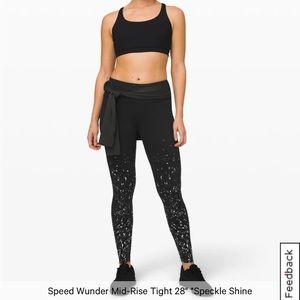 Lululemon speed wunder speckle shine leggings
